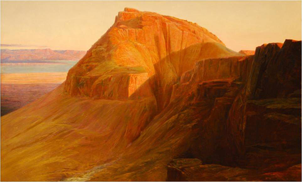 Masada on the Dead Sea, 1858 – Edward Lear